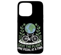 Save the Planet One Pedal at a Time Bike Pendolarismo Custodia per iPhone 15 Pro Max