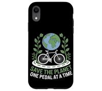 Save the Planet One Pedal at a Time Bike Pendolarismo Custodia per iPhone XR