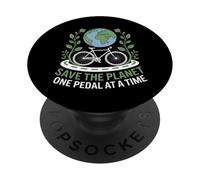 Save the Planet One Pedal at a Time Bike Pendolarismo PopSockets PopGrip Adesivo