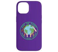 Save the Planet Recycle Earth Day Ambientale Mani Verde Custodia per iPhone 14