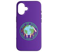 Save the Planet Recycle Earth Day Ambientale Mani Verde Custodia per iPhone 16