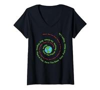 Save The Planet, Recycle, Go Green Cool Campagna Costume Maglietta con Collo a V