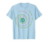 Save The Planet, Recycle, Go Green Cool Campagna Costume Maglietta, Uomo, Celeste, XL