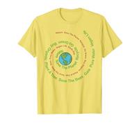 Save The Planet, Recycle, Go Green Cool Campagna Costume Maglietta, Uomo, Limone, S