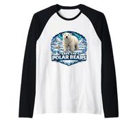 Save The Polar Bears Lover Earth Day Ambiente Ecologia Fan Maglia con Maniche Raglan