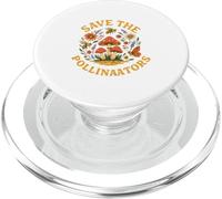 Save The Pollinators Bee Wildflower Retro PopSockets PopGrip per MagSafe