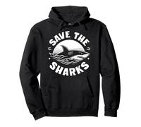 Save The Sharks Shark Conservation Shark Amante Felpa con Cappuccio