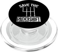 Save The Stick Shift Car Lover Manuale Driver PopSockets PopGrip per MagSafe