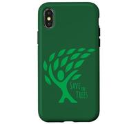 Save the Trees Earth Day - Foglie fluenti nel vento Custodia per iPhone X/XS