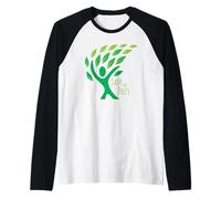 Save The Trees Earth Day - Foglie fluenti nel Vento Maglia con Maniche Raglan