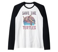 Save The Turtles Animal - Tartarughe, Amante degli Animali Maglia con Maniche Raglan