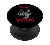 Save The Wolves Salviamo I Lupi PopSockets PopGrip Adesivo