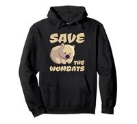 Save The Wombats Australia Animali Fuoco Felpa con Cappuccio