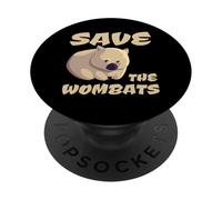 Save The Wombats Australia Animali Fuoco PopSockets PopGrip Adesivo