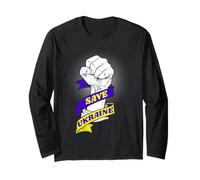 Save Ukraine - Stop Russia - Stop alla Guerra in Ucraina Maglia a Manica