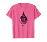 Save Water Drink Wine: Witty Wine Lover's Art Maglietta, Uomo, Rosa mélange, XL