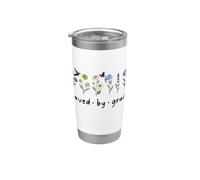 Saved By Grace Bible Verse Ephesians 2:8 Christian Scripture Bicchiere termico in acciaio inox doppia parete