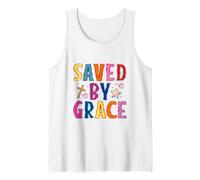 Saved By Grace Christian Faith Croce Design Canotta