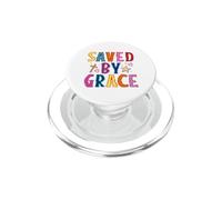 Saved By Grace Christian Faith Croce Design PopSockets PopGrip per MagSafe