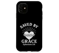 Saved By Grace Efesini 2:8 Corona di Spine Cristiana Custodia per iPhone 11