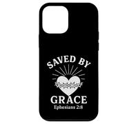 Saved By Grace Efesini 2:8 Corona di Spine Cristiana Custodia per iPhone 12 mini