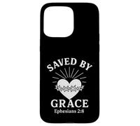 Saved By Grace Efesini 2:8 Corona di Spine Cristiana Custodia per iPhone 15 Pro Max