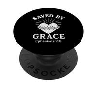 Saved By Grace Efesini 2:8 Corona di Spine Cristiana PopSockets PopGrip Adesivo