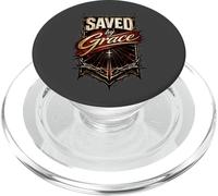 Saved By Grace Ephesans 2:8 Christian Redemption Design PopSockets PopGrip per MagSafe