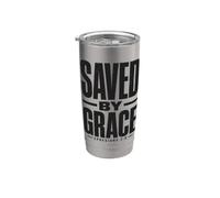 Saved By Grace Ephesans 2:8 Versetto della Bibbia Cristiana Bicchiere termico in acciaio inox doppia parete