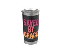 Saved By Grace Ephesans 2:8 Versetto della Bibbia Cristiana Bicchiere termico in acciaio inox doppia parete