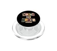 Saved By Grace Ephesans 2:8 Versetto della Bibbia Cristiana PopSockets PopGrip per MagSafe