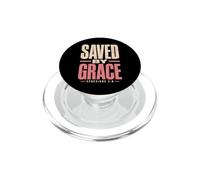 Saved By Grace Ephesans 2:8 Versetto della Bibbia Cristiana PopSockets PopGrip per MagSafe