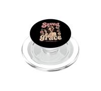 Saved By Grace Ephesans 2:8 Versetto della Bibbia Cristiana PopSockets PopGrip per MagSafe