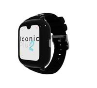 SaveFamily Iconic Plus 2 - Smartwatch per Bambini con GPS, Videochiamata, IA, Pulsante SOS, Modalità College, WhatsApp, Spotify, Misuratore di Temperatura, Cinturini Intercambiabili - Colore Nero