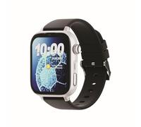 SaveFamily SaveWatch Plus 2 - Smartwatch per Bambini con GPS, Fotocamera da 8 MP, WhatsApp Sicuro… - Quadrante Argento e Cinturino in Silicone Nero
