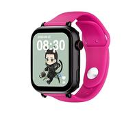 SaveFamily SaveWatch Plus 4G | Orologio Connesso per Bambini con GPS, Chiamate, Video, WhatsApp, Musica, Bluetooth e App Store - Quadrante Nero e Cinturino in Silicone Fucsia
