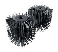 SAVEGA - Scopino per WC in silicone e acciaio inox - scopino antibatterico con elegante porta scopino WC - Design spazzola per WC in silicone con paraspruzzi - Scopa - Spazzola WC (ricambio)