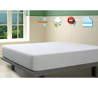 Savel - Coprimaterasso in Spugna di Cotone 150x190/200cm | Impermeabile e Traspirante | Facile da Posizionare | Certificato Oeko-Tex | Per Letto Fino a 200 cm, Bianco