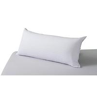 SAVEL Funda Almohada Raso Labrado Federa per Cuscino, Cotone, Bianco, 40x105cm
