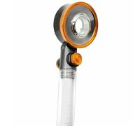 SAVEWATER DELUXE - Venteo - Soffione doccia multigetti ad alta pressione, 3 posizioni di getto, risparmio e filtro acqua, regolatore di potenza grazie all'interruttore di stop