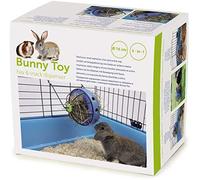 Savic, 0195, Dispenser Cibo Bunny Toy, Dimensioni 16 cm (d), Colore Blu e Nero