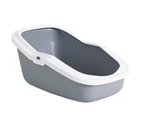 Savic Cassetta igienica Aseo con bordo alto - grigio chiaro / bianco