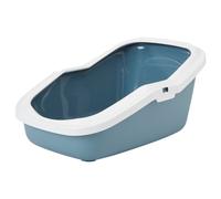 Vadigran lettiera per gatti con bordo "Aseo" blu pietra 56 x 39 x 27,5 cm