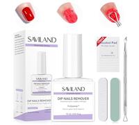 SAVILAND 15ML Dip Powder Nail Remover, Efficace Smalto per Unghie con Lima per Unghie per Rimuovere lo Smalto, Rimozione delicata e facile delle unghie, Senza Ammollo o Impacco per Uso Domestico