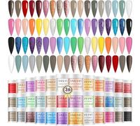 SAVILAND 36 Colori Polvere Acrilica Unghie Kit Palette Creativa di Polvere Acrilica per Unghie Rosa Nude Giallo Bianco Acrylic Powder per Nail Design Allungamento Intaglio Fai da Te 10g