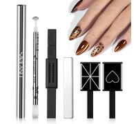 SAVILAND 6 magneti Cat Eye: ultra forti, magnetici per unghie, strumento magnetico, per nail art, per gatti, per occhi di gatto, per gatti, per occhi di gatto, magnete, a forma di cuore, cilindrico,