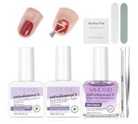 SAVILAND Acid Free Gel Remover for Nails Set: 3 in 1 Veloce Removal Gel Polish Remover Per Unghie Con Lattice Liquido Peel Off Smalto & Cuticle Olio Ricco Di Riccio Vitamine E Per Protezione