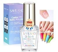 SAVILAND Base Top Coat Smalto per Unghie Air-Dry: 2 in 1 Base trasparente e Top Coat Quick Dry Smalto per Unghie di lunga durata Smalto Base Locked X Tech Shine Finish Nail Art Manicure DIY Home