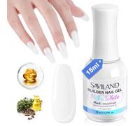 Saviland Gel per unghie vegetale: gel per ricostruzione unghie 8 in 1, olio di ricino, ricostruzione unghie con vitamina E per estensioni delle unghie, rinforza il gel per migliorare l'ape, con