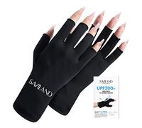 Saviland Guanti UV per Unghie in Gel, UPF200+, Protezione UV ad Alta Tecnologia, Anti Raggi UV e UVB 999+, per Lampada per Unghie, Guanti Senza Dita per Manicure Nail Art Fai Da Te e Salone